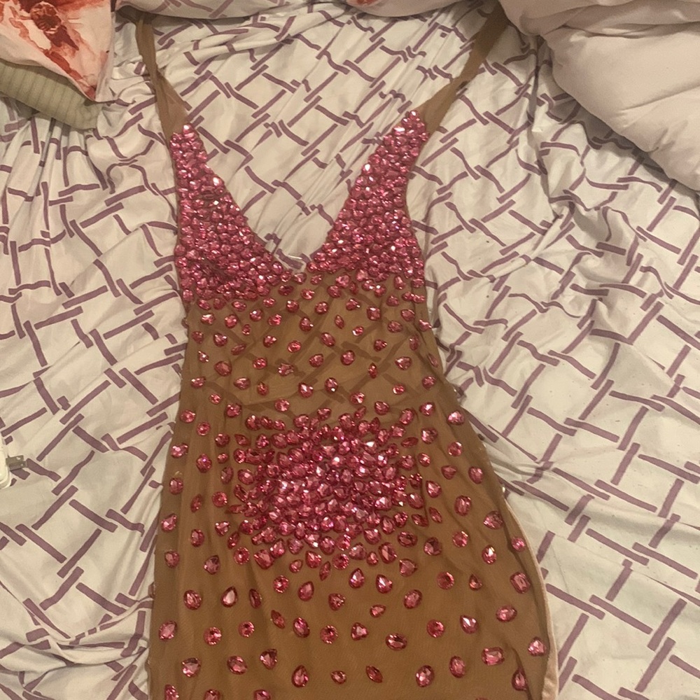 Hey everyone I’m selling a sexy pink and mesh dress. You can wear out